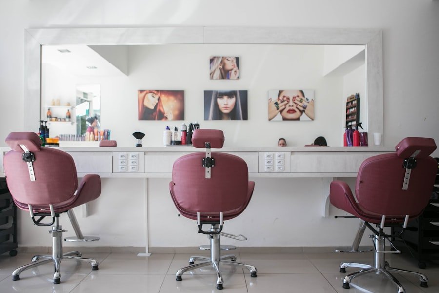 Salon owner managing bookings